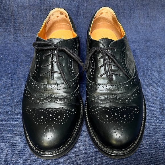 Embassy London Wingtip Brogues 10M 41 black - Picture 3 of 10